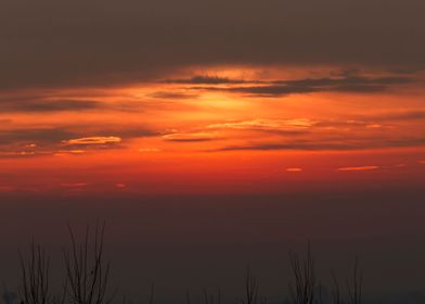 sunset at the countryside