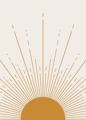 Minimalist Sun Art