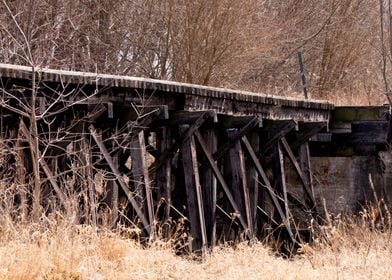 Abandoned train trestle