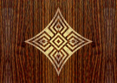 Abstract marquetry style