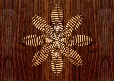 Abstract marquetry style