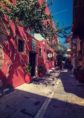 Greek streets in Crete