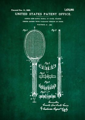 14 Tennis Racket Patent