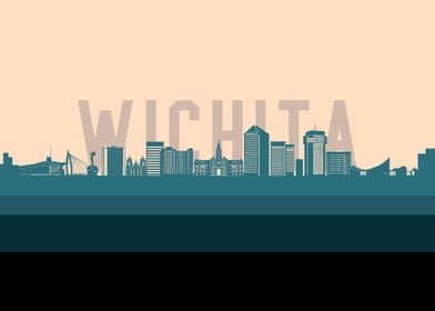 wichita skyline retro