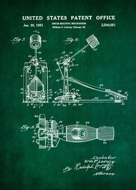 20 Bass Drum Pedal Patent