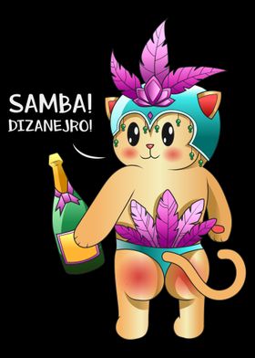 Samba Cat Carnival Brasil