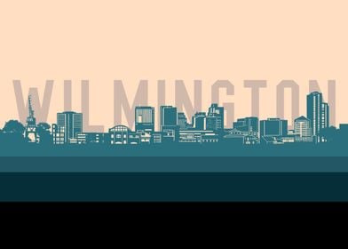 wilmington skyline retro