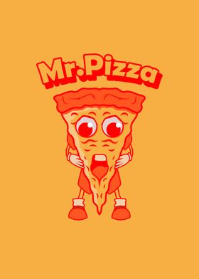 mascot a pizza character 
