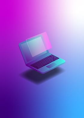 isometric laptop