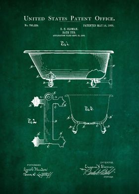 17 Bathtub Patent Print