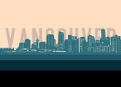 vancouver skyline retro