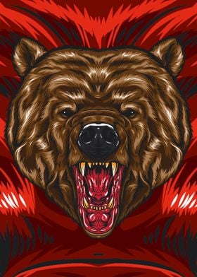 Angry Bear Head