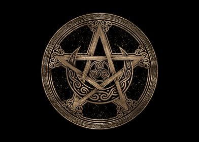 Pentagram Triskelion Moon 