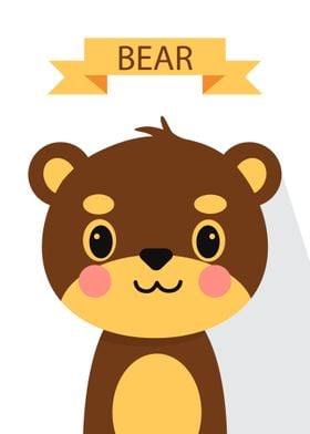 Cute Bear Portrait poster