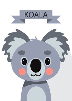 Cute Koala Portrait Poster