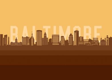 baltimore skyline retro2