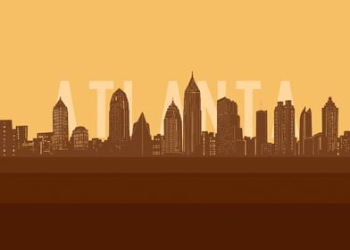 atlanta skyline retro2