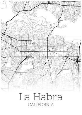 La Habra California Map