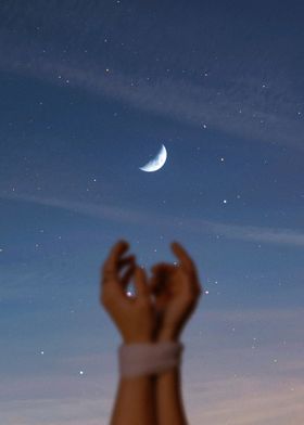 Stars with moon