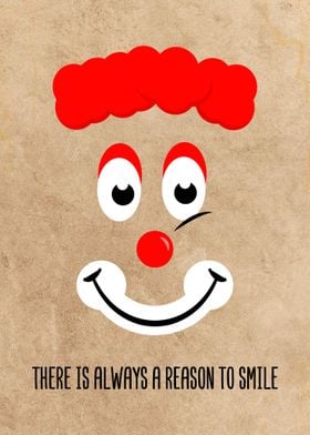 Clown Smiling Wall Art