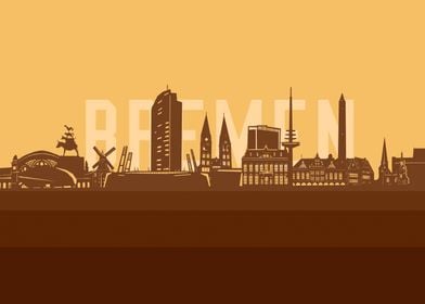 bremen skyline retro2