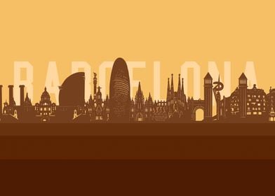 barcelona skyline retro2