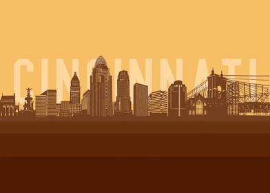 cincinnati skyline retro2