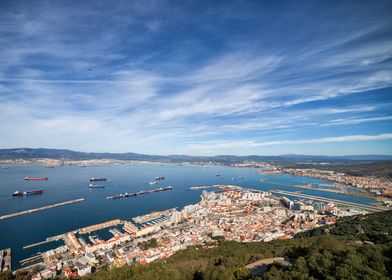 Gibraltar Aerial Cityscape
