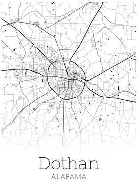 Dothan Alabama City map