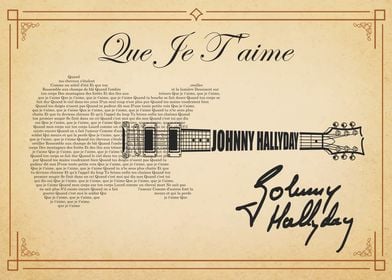 Johnny Hallyday  Que Je T