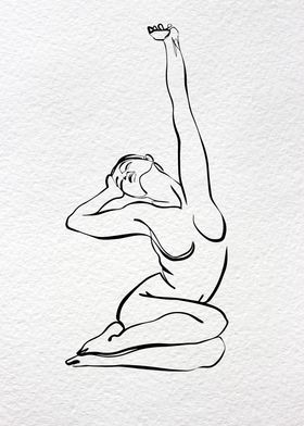 ONE LINE ART WOMAN 01