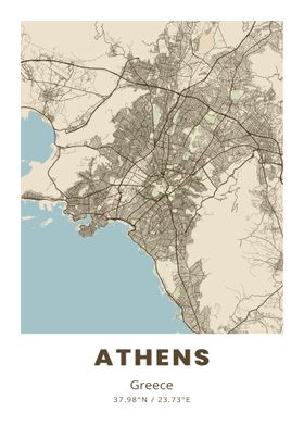 Athens City Map