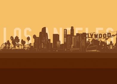 los angeles skyline retro2