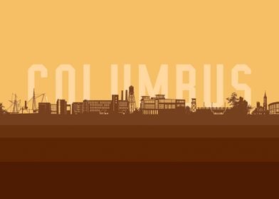 columbus ga skyline retro2