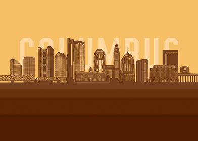 columbus skyline retro2