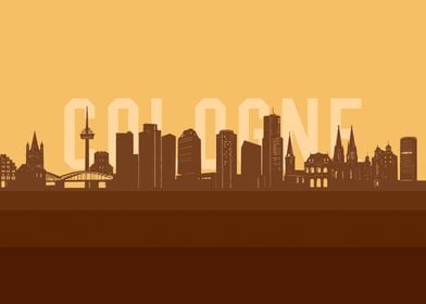 cologne skyline retro2