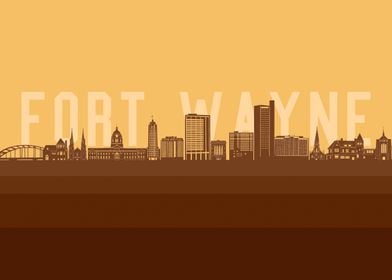 fort wayne skyline retro2