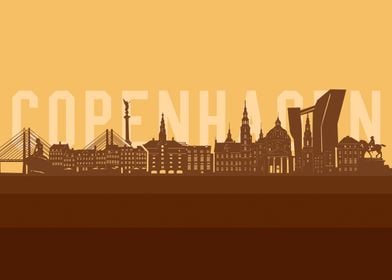 copenhagen skyline retro2