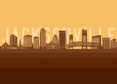 jacksonville skyline retro