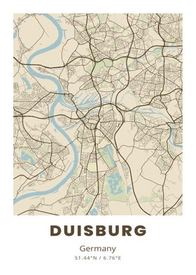 Duisburg City Map