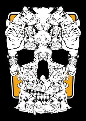 Cat Skull Kitty Skeleton