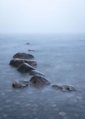 Rocks in the fog