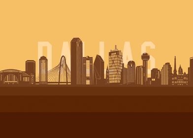 dallas skyline retro 2