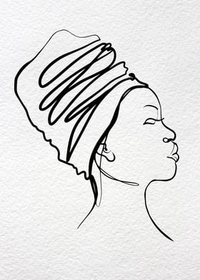 ONE LINE ART WOMAN 04