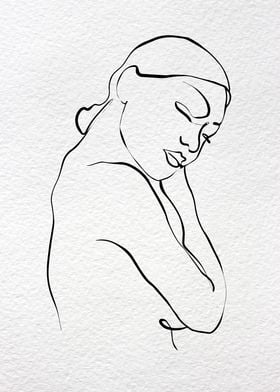 ONE LINE ART WOMAN 07