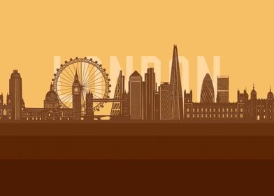 london skyline retro 2