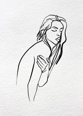 ONE LINE ART WOMAN 06