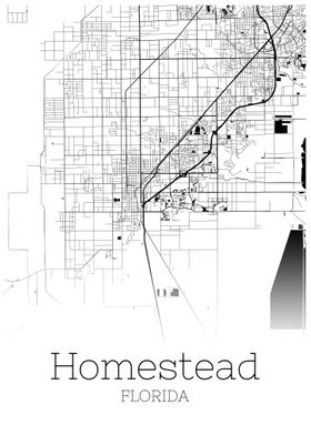 Homestead Florida City map