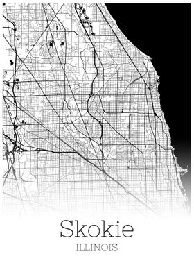 Skokie ILLINOIS city map