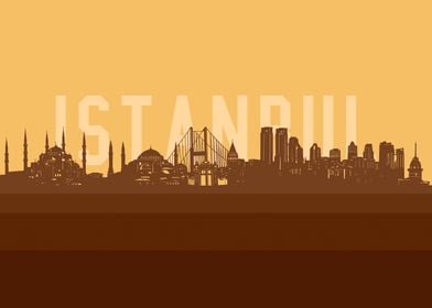 istanbul skyline retro 2